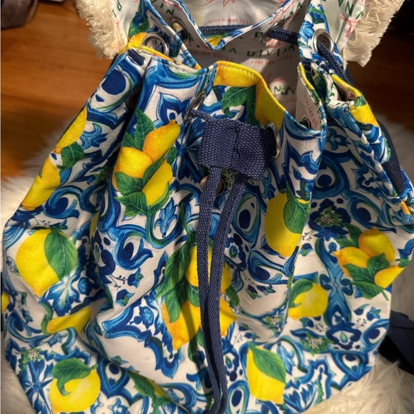 Lemon Print La Divina Italian Backpack bought in Italy main image 5
